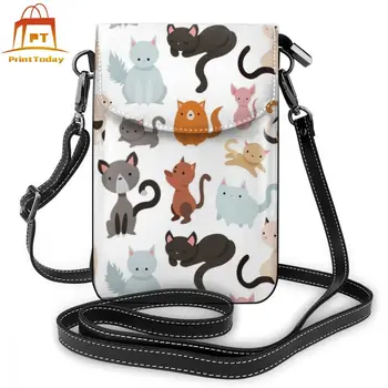 

Kitty Cat Shoulder Bag Kitty Cat Leather Bag Trend Travel Women Bags Woman Print Crossbody Teenage Purse