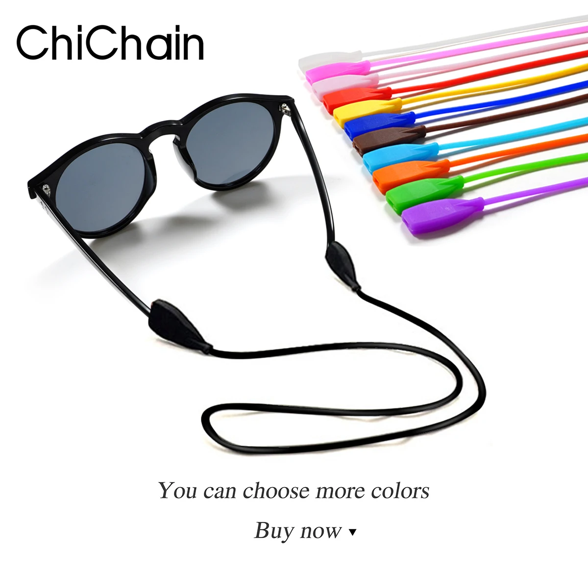 Chichain Eyeglasses Color Elastic Silicone Lace Adjustable Sports Anti