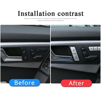 

For Mercedes Benz C E Class W204 W212 Auto Accessories Car Styling Door Unlock Buttons Sequins Decoration CoverS Stickers Trim