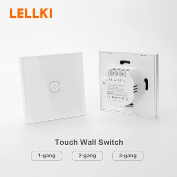 

Wall Touch sensor Switch EU Standard Light Switch power Crystal Glass switch with neutral wire glass panel wall touch screen