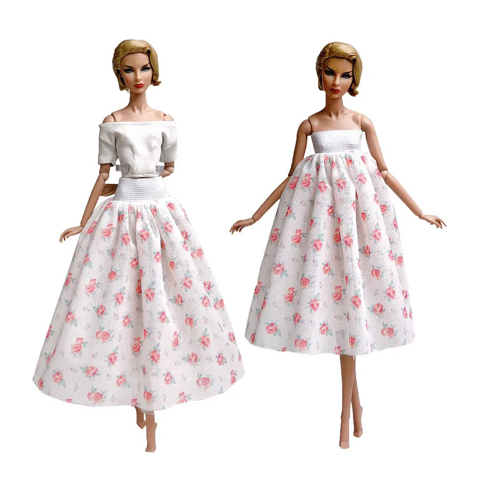 NK новейшее платье куклы модный дизайн наряд ручной работы модель вечерние юбки для куклы Барби аксессуары Игрушки для малышей подарок для девочек JJ - Цвет: Not Include Doll   E