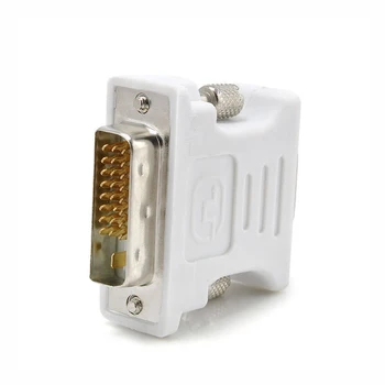 

Durable DVI 24+1 To VGA Female Multi-Purpose Mini Plastic Video Adapter Connector Converter Computer Monitor White