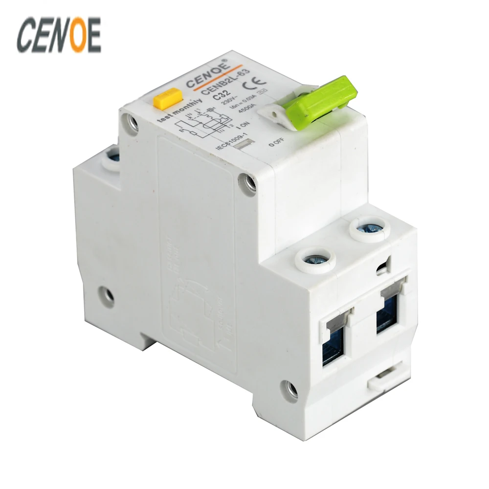 

Free shipping CE Approval short circuit and Leakage protection DPNL 1P+N 32A 230V~ 50HZ/60HZ earth leakage Circuit breaker fo