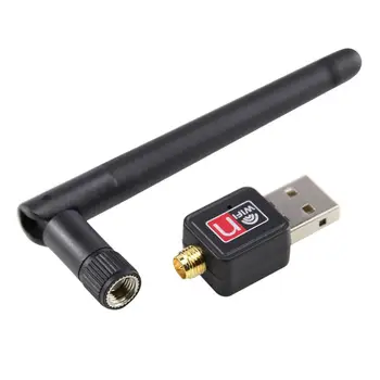

Hot Sale Mini USB 150M 150M Wireless LAN Adapter 802.11b/n/g WiFi w/ 2dBi Antenna Portable Home Office Wireless Network Cards