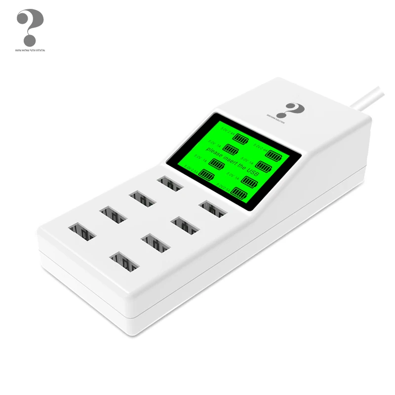 

universal 8 ports smart USB charger Led display 8A multiple wall adapter HUB adapter socket for mobile phone tablet PC camera