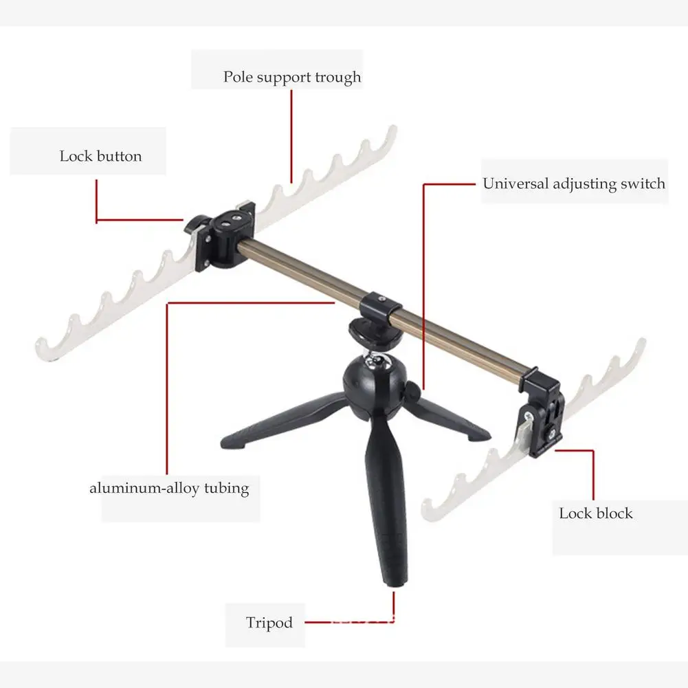 Fishing Rod Bracket Portable Retractable Tripod Stand Holder Fishing Alarm  Fishing Tools Fishing Accessories - AliExpress