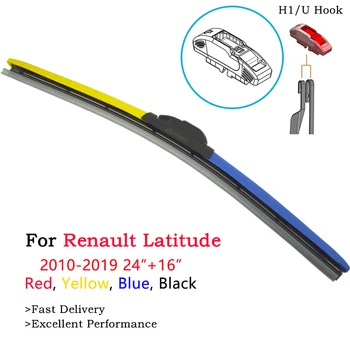 

2Pcs Colorful Windshield Frameless Hybrid Wiper Blades For Renault Latitude 2010-2019 24"+16" Window Wipers In Strongly Wrinkled