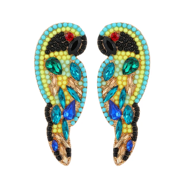 Ztech New Green Series Set Earrings Designer Jewelry Crystal Tassel Za Accessories Handmake Statement Bijoux Pendientes Brincos E1643