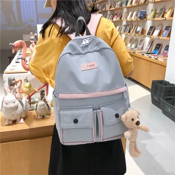 

Junior High School Student'S Bag Women New Style Large Capacity Backpack Korean-Style Versatile Cut