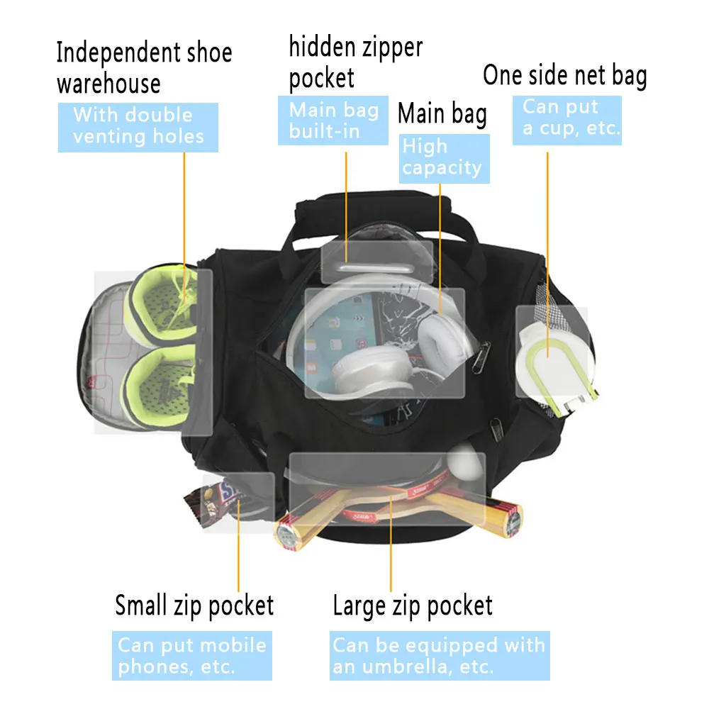 Travel Bag Handbag Tote Luggage Polyester 4 Color Business Outdoor Yoga Bag Women Duffle Gym