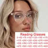 Transparent Square Reading Glasses Men Designer Luxury Brand Oversized Glasses Women Retro Presbyopia Eyeglasses +1.5 +2 Leesbri 1
