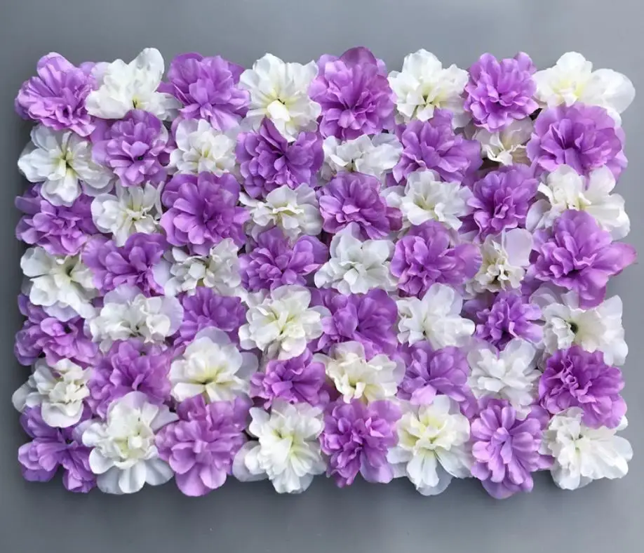 Silk Flower Rose Wall Mats Champagne Artificial Garland Floral Wall Hydrangea Backdrop Artifical Wedding Decoration Flower Mat