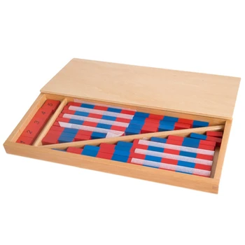 

Rectangular wooden sticks Baby Toy Small Numerical Rods Mathematics Red & Blue Rods Math Toy Learning