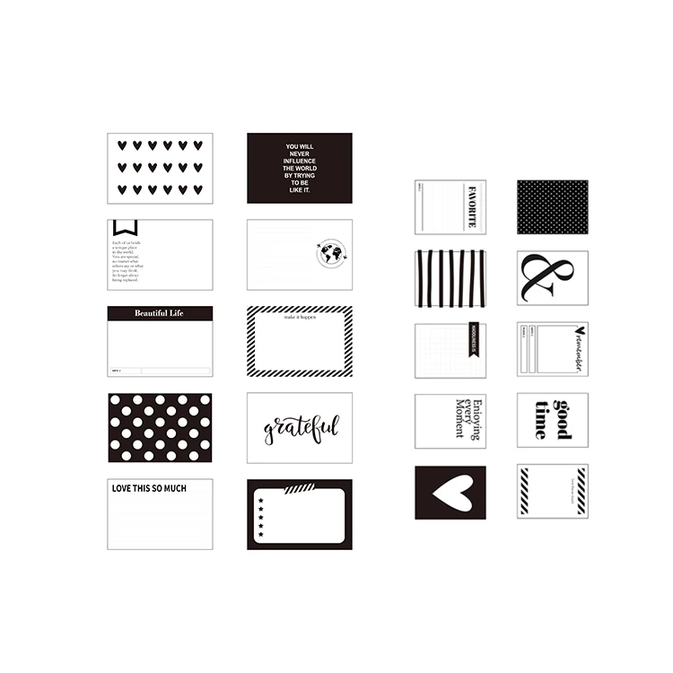 

Basic Cardstock Die Cuts for Scrapbook 20 Pcs/bag Cardstock Embellishments Family Album Pocket Cards Scrapbooking Project Life