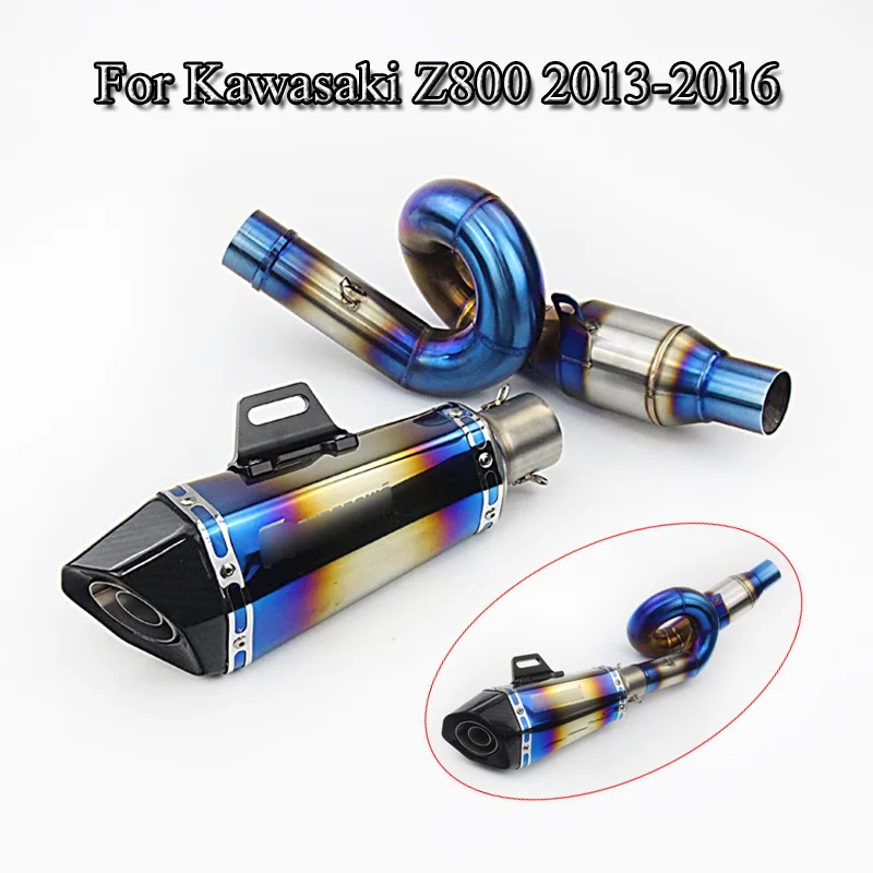 

For Kawasaki Z800 Motorcycle Mid Connect Link Pipe Muffler Tail Pipe Scooter Exhaust Tube Modified Slip On 2013 2014 2015 2016