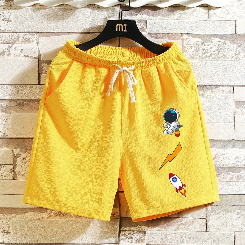 Men Shorts 2021 New Arrival Summer Thin Male Shorts Teenage Boy Korean Style Cartoons Comfortable Plus size 4XL 5XL S38