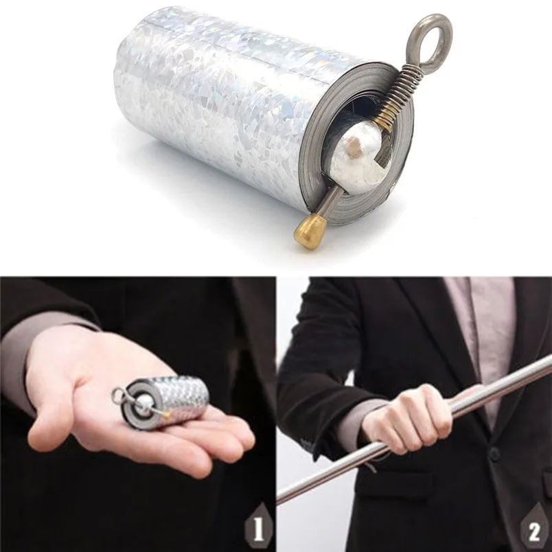 

NEW Staff Martial Arts Extend-Retract Magic Wand Stainless Steel Pocket Portable Magic Telescopic Props Silver 110cm 30A17