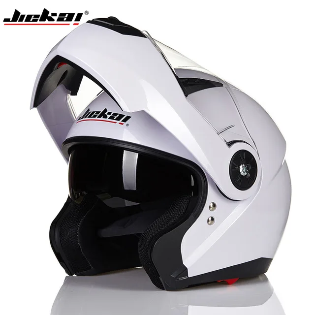 Мотоцикл JIEKAI шлемы двойной козырек из углеродного волокна Moto Casco модульный откидной шлем DOT утвержден 115 гонки мотокросса шлемы - Цвет: 5