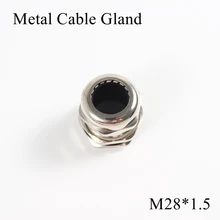 1 шт./лот M28 металлическое уплотнение кабеля IP68 Водонепроницаемый никелевый Латунный разъем для 13-18 мм Электрический провод M28* 1,5 медные скобы