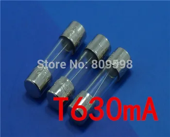 

(20 pcs/lot) T630mA 250V 5 x 20mm Slow Blow Glass Tube Fuse, UL VDE RoHS Approved, 630mA,0.63A,0.63Amp.