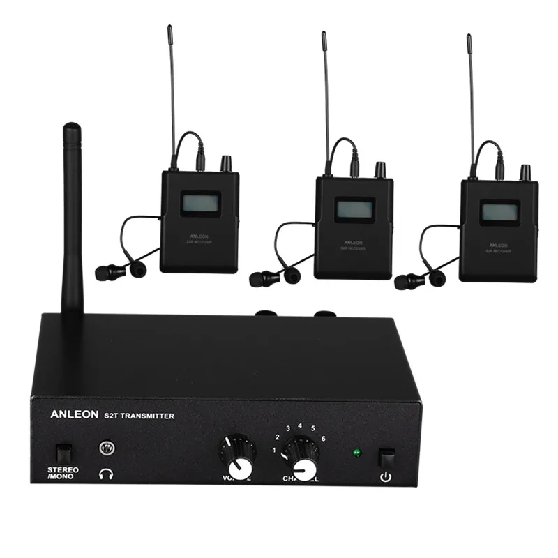US $158.26 For ANLEON S2 UHF Stereo Wireless Monitor System 670680MHZ 4 Frequencies Professional Digital Stage InEar Monitor System