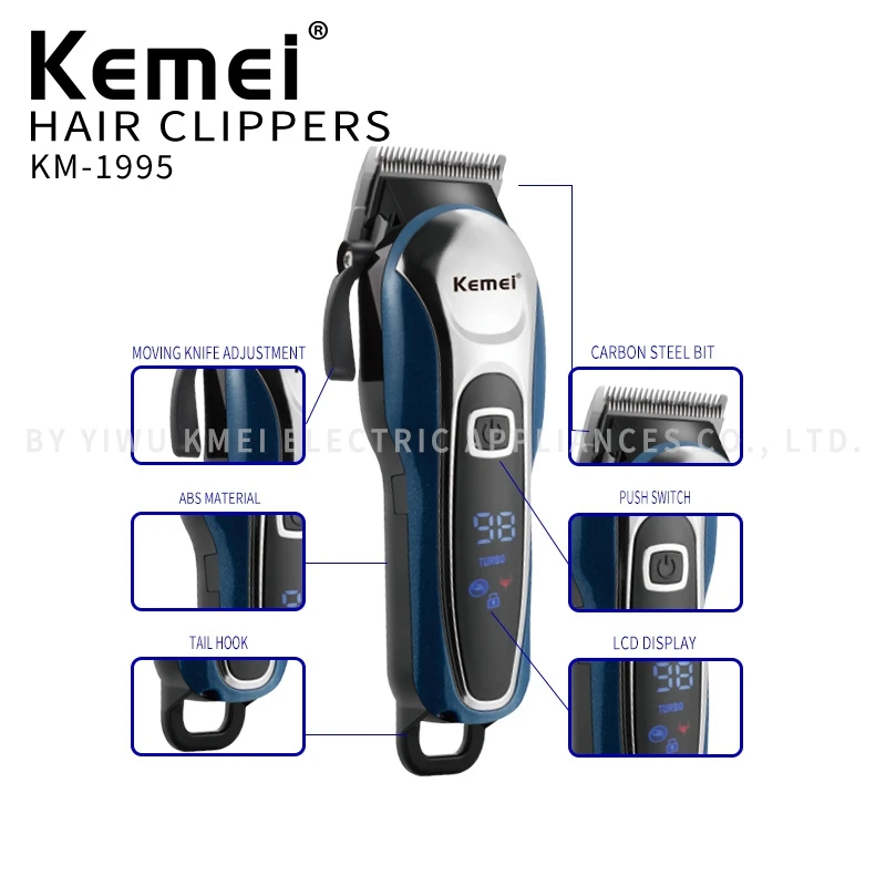 TURBO barber hair clipper professional hair trimmer for men electric beard cutter cutting machine cut cordless corded hair clipper hair trimmer
