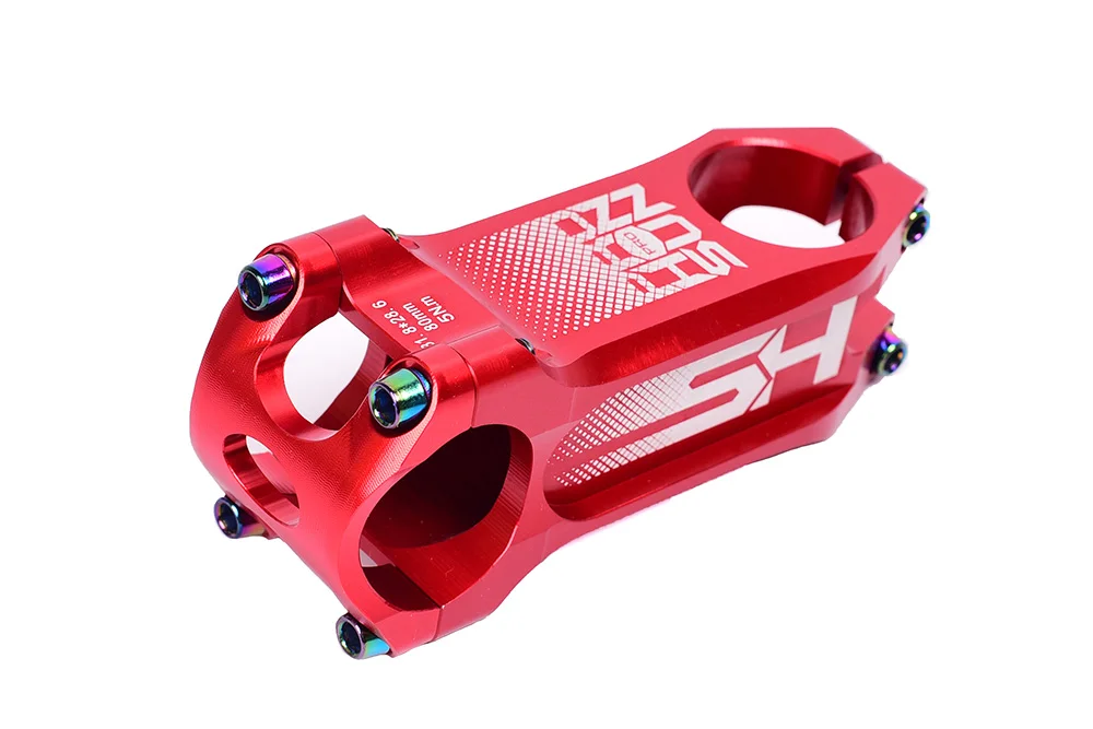Высокое качество HONSUN алюминиевый сплав 6061 T6 CNC PVD MTB велосипедный стержень 0 градусов 80 мм Красочный DIY дорожный вынос руля для горного велосипеда 31,8 мм