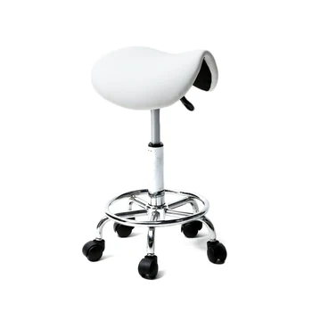 

【UK Warehouse】Saddle Stool Ha Ha Feet Rotation Bar Stool White {Free Shipping UK} Drop Shipping