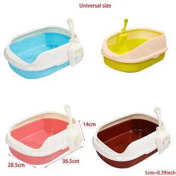 

Pet Dog Toilet Cat Litter Box Cat Dog Tray Teddy Anti-Splash Toilette with cat litter shovel Puppy Cat Indoor Home Sandbox M0XD