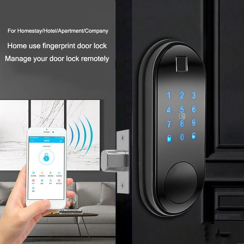 TTLock Bluetooth Deadbolt zamek do drzwi z czytnikiem linii papilarnych