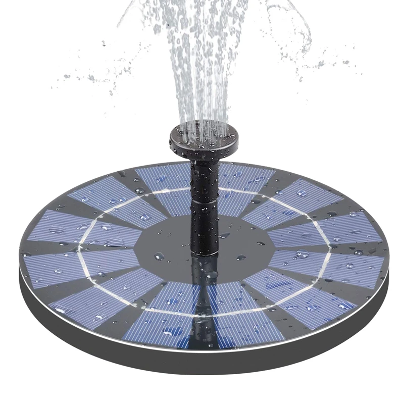 

Solar Fountain with Battery Backup 2.5W Bird Bath Fountain Free Standing Solar Powered Fountain for Birdbath Pond Pool Garden Fi