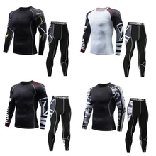 Tracksuit Men Compression Sweat Quick Drying Sets fitness Men's wear Thermal bodybuilding shapers
