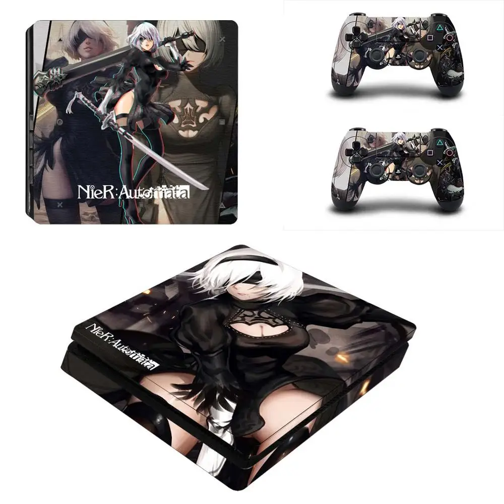 NieR Automata полное покрытие лицевые панели PS4 тонкая кожа Виниловая наклейка, стикер для консоли Playstation 4 и контроллеров PS4 Slim Skin