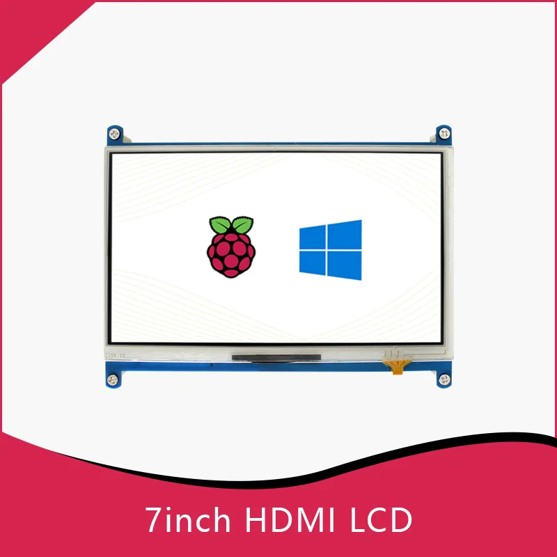 Сенсорный 7 дюймовый ёмкостный LCD монитор для Raspberry pi с разрешением 1024*600 HDMI.|screen