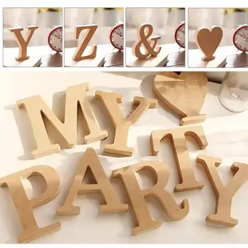 

Hot Sale Large Size Retro Wooden Capital Letters Alphabet DIY Personalised Name Design Art Craft For Home Wedding Party Deco