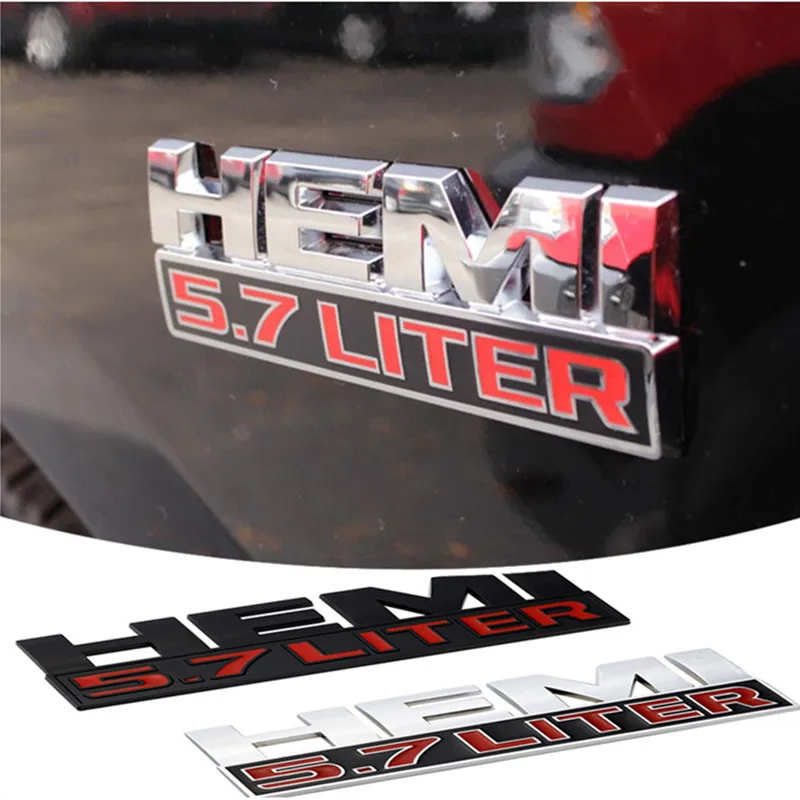 Наклейка на заднюю панель автомобиля Стилизация эмблемы HEMI 5 7 6 4 наклейка с