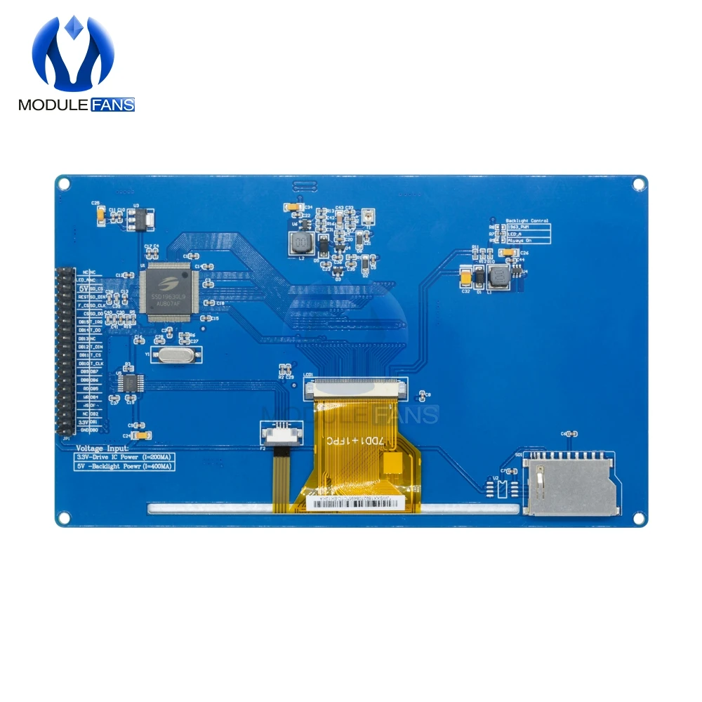 Display Touch HMI 7 Pollici 800x480 - Con Controller Per Arduino, ESP32, Raspberry Pi
