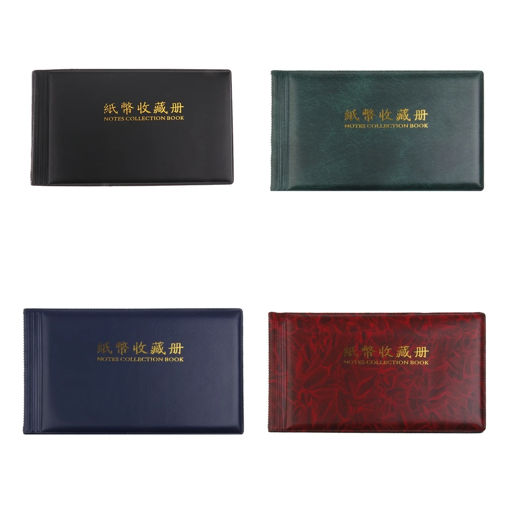 30 Pagine 60 Tasche Album Di Banconote In Carta Raccogli Libro Per Banconote, Banconote, Dollari, Valuta Mondiale, Con Copertina In Pelle Pu