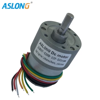 

JGB37-520B encoder 12V DC gear motor gear motor A / B phase signal code wheel speed