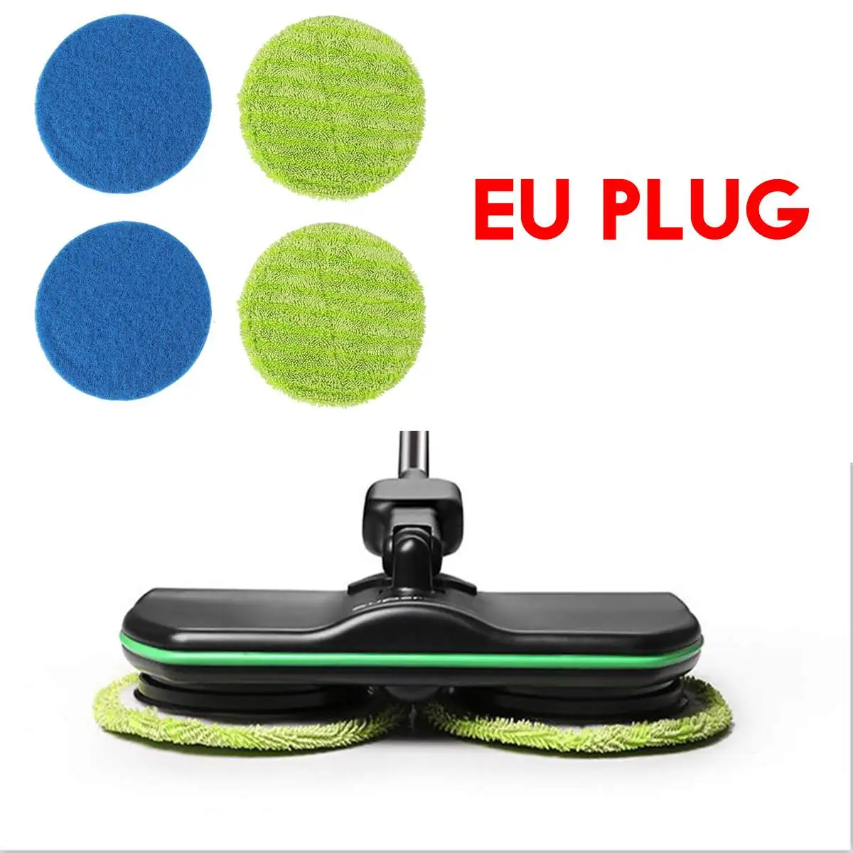 2 в 1 перезаряжаемая электрическая вращающаяся швабра с вращением на 360 градусов, беспроводной очиститель пола, скруббер, полировщик, микрофибра, чистящая Швабра для дома - Цвет: EU PLUG