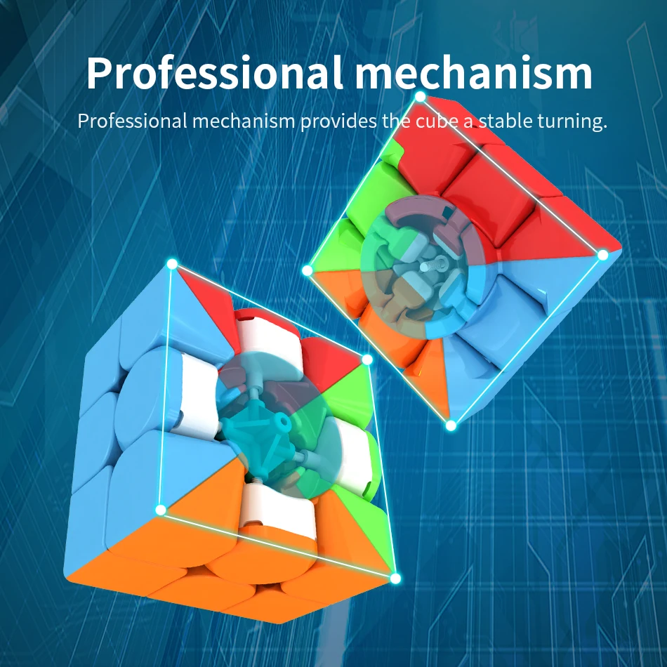 MoYu meilong 3 Timer Cube Magic stickerless puzzle cubes 3x3x3 Classroom professional speed cubo magico educational toys for stu