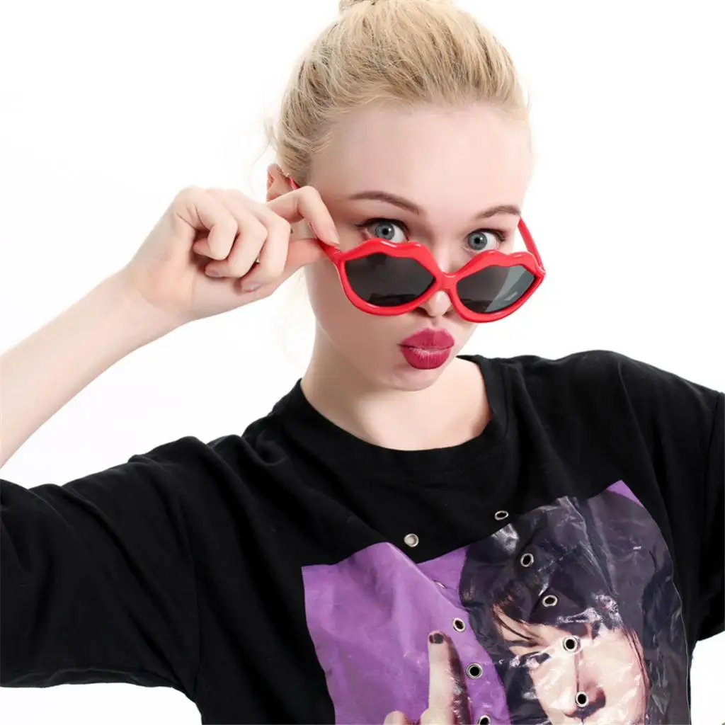 Funny Red Lips Sunglasses Women Wedding Hen Night Costume Party Glasses Prop