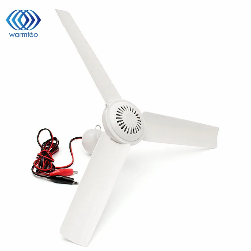 Белый пластиковый DC 12V 6W 3 листья бесщеточный конвертер мотор батарея мини потолочный вентилятор Белый пластиковый DC 12V 6W 3 листья бесщеточный конвертер мотор батарея мини потолочный вентилятор