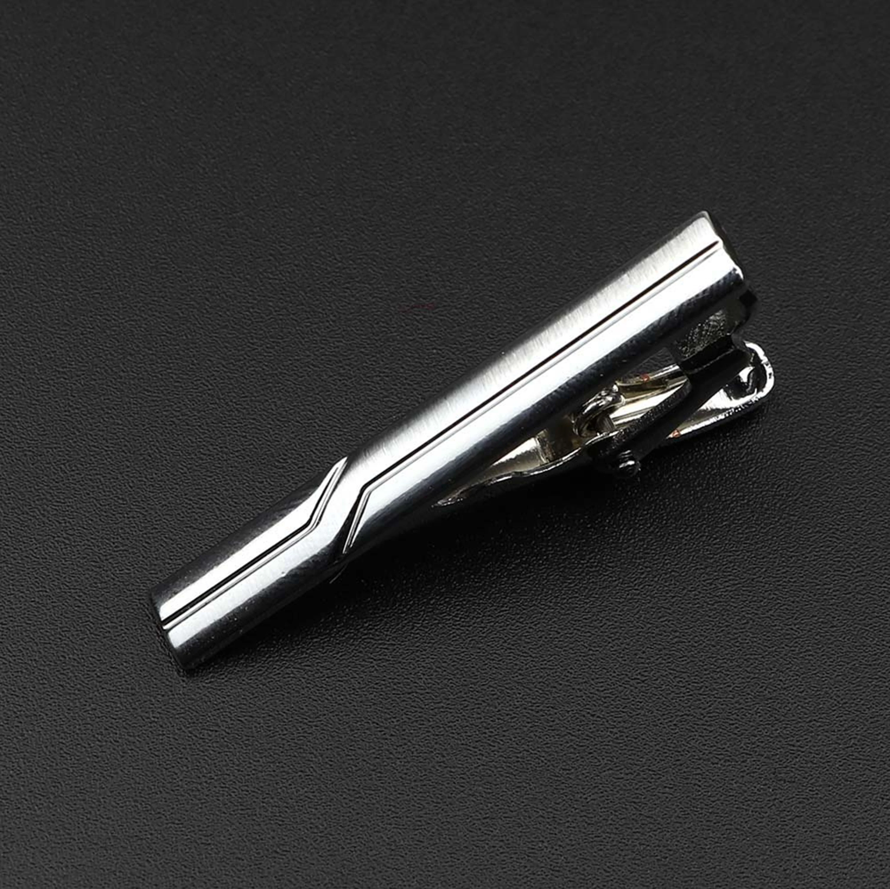 Tie Clips 4cm Simple Fashion Style Metal Pin Clasp Business Wedding Accessories For Men