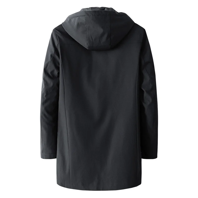 BOLUBAO Spring Men's Windbreaker Jacket Lightweight Fashion Outdoor Waterproof Long Hooded Jackets Male Windproof Casual Trench