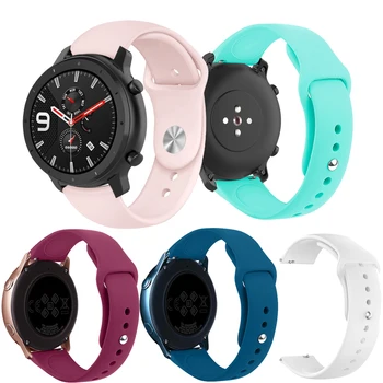 

Silica Sport Strap for Huami Amazfit Bip GTS GTR 47mm huawei GT2 42 Watch Band Tracker Accessories Belt Wristband Strap Bracelet
