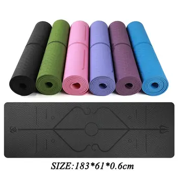 

HiMISS 6mm Multi-functional Environmental Protection Yoga Pad TPE Yoga Mat Fitness Pad Body Line Style yoga mat