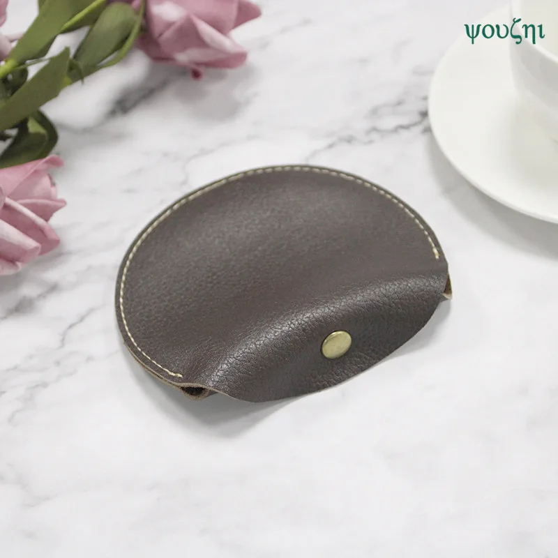 

PU Leather Mini Portable Purse Wallet Snap Closure Card Holder Bank Card Bus Card Coin Bag