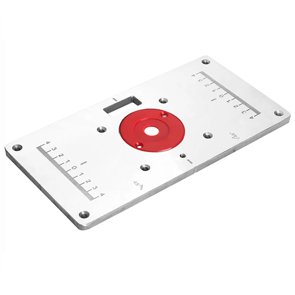 

Woodworking Trimming Machine Flip Board Kit Aluminum Alloy Router Table Insert Plate Wood Router Trimmer Models 235*120*8mm