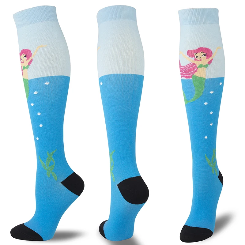 Sports Compression Socks Interesting Patterns Halloween Pressure Running Suitable Varicose Veins Blood Circulation compression socks